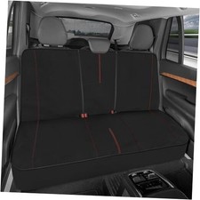 Motor Trend SpillGuard Waterproof Rear Bench Car Seat Cover   Red Stitching