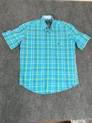 Brook Taverner Pure Cotton Classic Fit Button Up Shirts Short Sleeve Size M