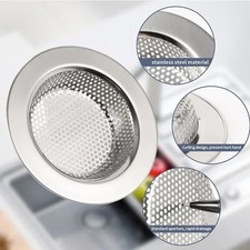 2Pcs Kitchen Sink Filter Stainless Steel Mesh Drain Stopper Sewer Mesh Strainers