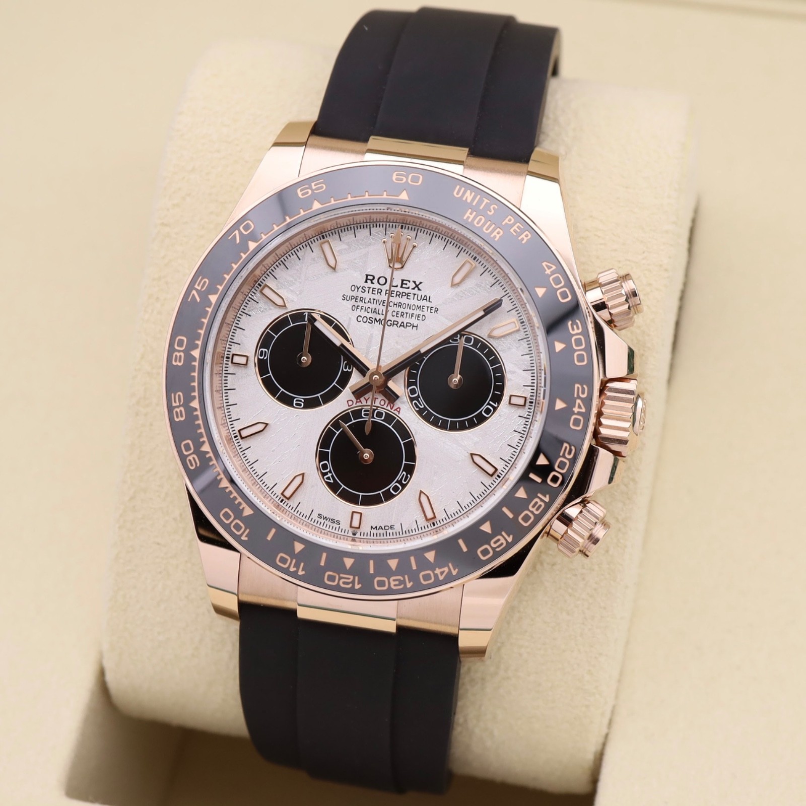 Meteorite Dial Rolex Daytona 126515LN 18ct Rose Gold Oysterflex RARE 2025 NEW image 7