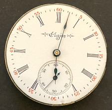 Antique 1903 Elgin Grade 267 Pocket Watch Movement Running Ticks 0s 15j USA