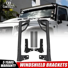 2x Windshield Mount Brackets For 2007-2018 Jeep Wrangler JK 50/52" LED Light Bar