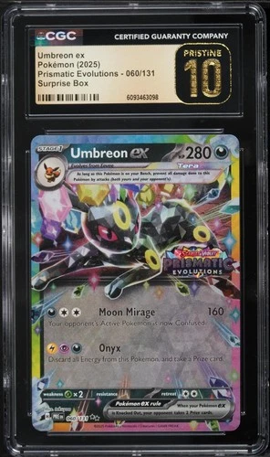 CGC 10 PRISTINE Umbreon ex 060/131 Prismatic Evolutions Surprise Box Pokemon