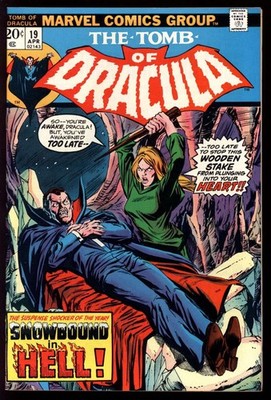 TOMB OF DRACULA #19 8.0 // BLADE DISCOVERS HE IS PART VAMPIRE MARVEL COMICS 1974