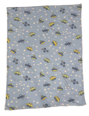 Especially For Baby Blue Stars Transportation Car Plane Boat Baby Blanket Lovey