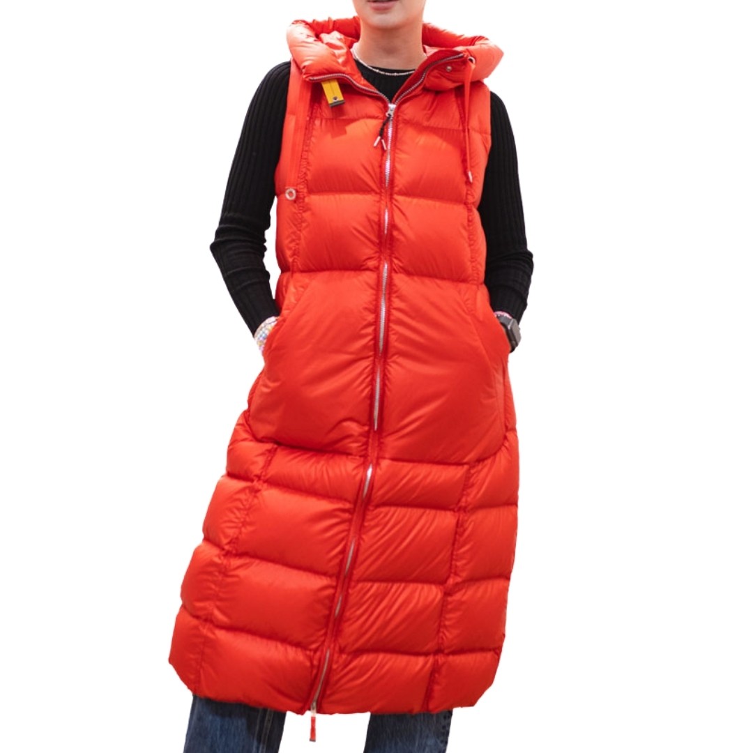 Parajumpers Elver Red Long Down Vest Jacket 105690₽