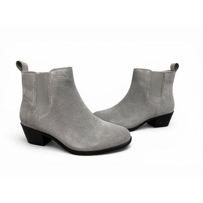 Vionic Roseland Water-Repellent Suede Ankle Booties Slate Gray Women s 7.5 W NIB