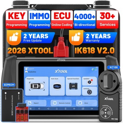 2026 XTOOL IK618 V2.0 Key Programming Full System Diagnostic Scanner ECU Coding