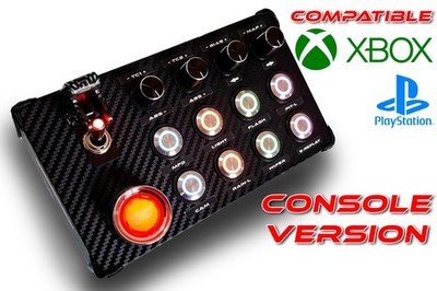 Button Box Sim Racing Konsole Competizione RGB Beleuchtete Tasten Start Engine
