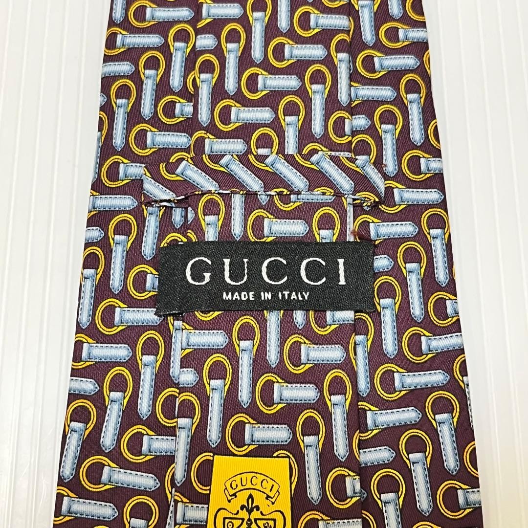 Gucci Necktie Tie 100% Silk Multicolor All-over Pattern 3.7 inches From Japan thumbnail 23