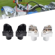 Aluminum 2" Straight Handlebar Risers For Harley 1" Bar Dyna Sportster Softail