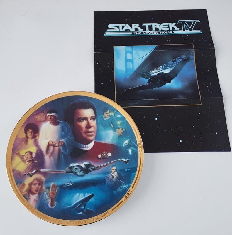 Star Trek IV The Voyage Home, Star Trek: The Movies Hamilton Collector Plate/Ad