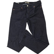 NEW Levis 711 Skinny Jeans Womens 32 Dark Indigo Wash Denim Pants Mid Rise