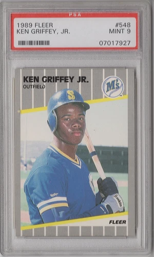 1989 Fleer #548 Ken Griffey Jr. Rookie Graded PSA 9 MINT