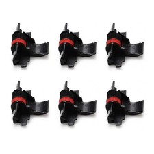 IR-40T Calculator Ink Rollers 6 Pack Black Red Fade-Free Fits for Casio HR-170L