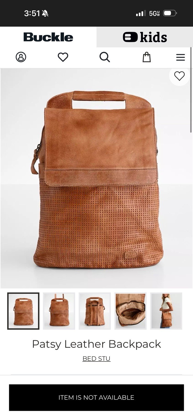 Bed Stu Leather Patsy Tan Backpack Sling Bag - image 3