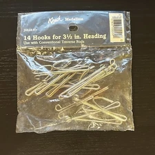 10 Kirsch 3” Slip On Curtain Drapery Hooks With 1-1/2” Drop Vintage Silver