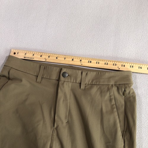 Lululemon Commission Pants Tan Mens 30 Slim Warpstreame Zip Pocket - Picture 6 of 15