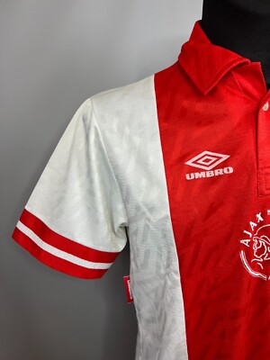 AJAX 1993 1994 HOME SHIRT FOOTBALL SOCCER JERSEY UMBRO MENS SIZE M