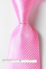 New Classic Solid Striped Pink JACQUARD WOVEN 100 Silk Men's Necktie Tie