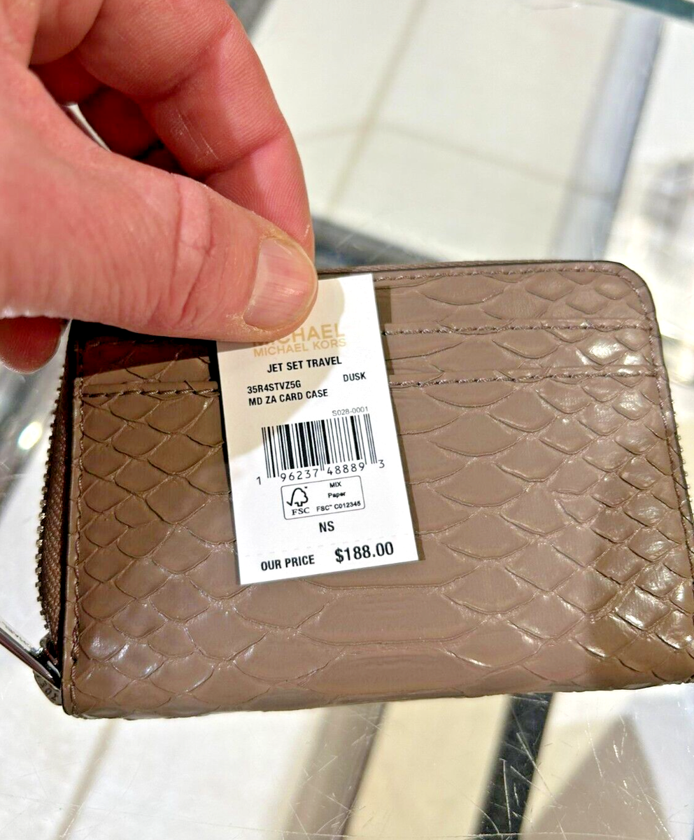 Michael Kors Jet Set Women Medium Zip Around Card Case Coin Pouch