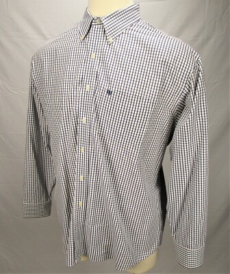 IZOD Button Down Long Sleeve Dress Shirt Mens 2XL Business Casual Apparel 