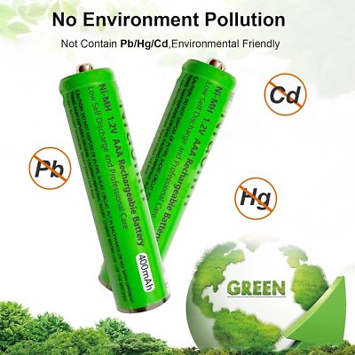 2X 400MAH1.2V NiMH Rechargeables AAA BATTERIEN Kamera Drohnen Fotozubehör