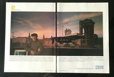IBM Computer 2-Page Vintage PRINT AD 1995  Art Deco Magazine PAPER ADVERTISEMENT