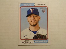 2023 Topps Heritage Rookie Card of Yerry Rodriguez - Rangers