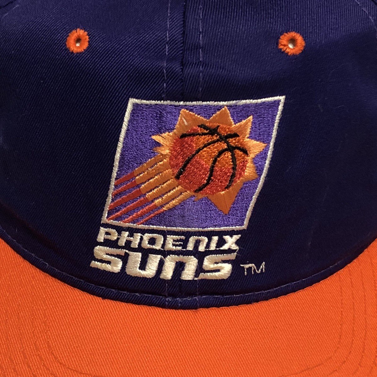 VTG SPORTS SPECIALTIES PHOENIX SUNS BACK SCRIPT HAT PURPLE ORANGE