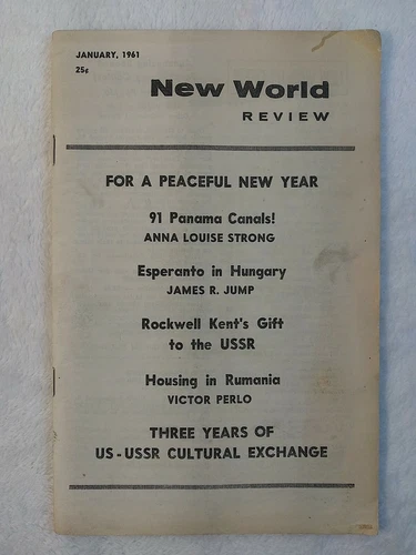 New World Review Three Years Of US-USSR Cultural Exchange January 1961 Magazine