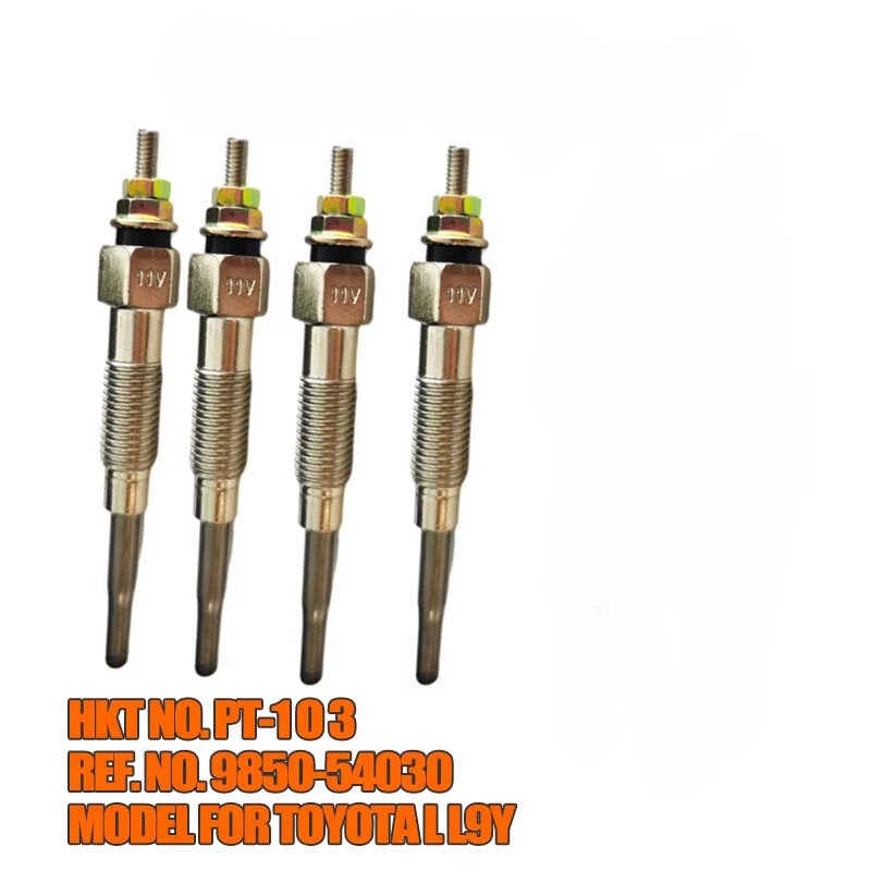 4pc Turbo Heater Glow Plug PT103 19850-54030 For Toyota Hilux