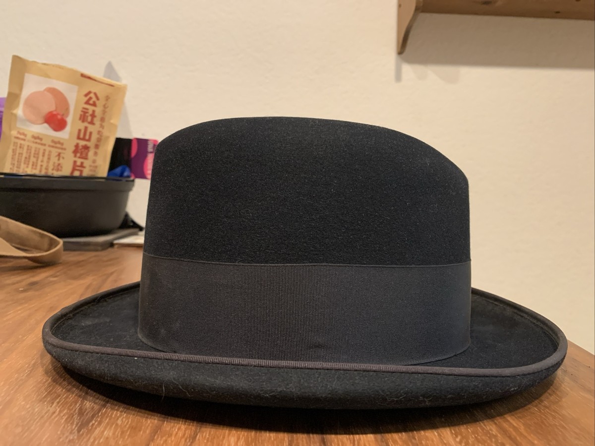 Vintage 1940/50's Black Homburg - Cavanagh Hats New York - 7 Vintage 1940/50's Black Homburg - Cavanagh Hats New York - 7
