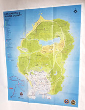 MAPPA GRAND THEFT AUTO V GTA 5 - INGLESE - XBOX 360