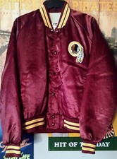 Washington Redskins Men's Vintage NFL Chalk Line Satin Silk Bomber Jacket Size M
