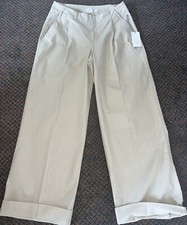 A New Day Women's High-Rise Wide Leg Pants Tan Size 6 - 31" NWT B47 