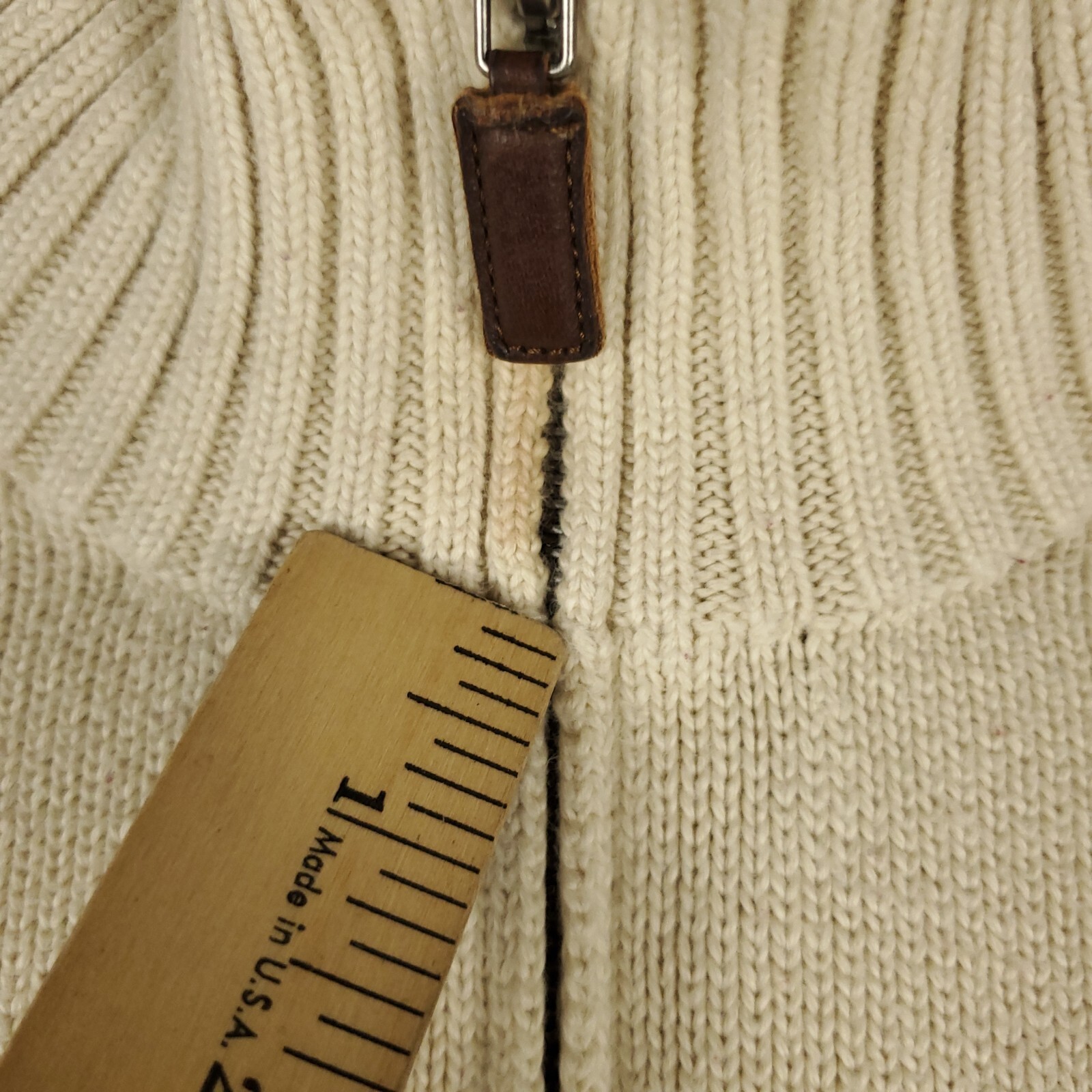 Maglione Ralph Lauren uomo taglia 2XL beige pony 1 4 zip pullover felpa **