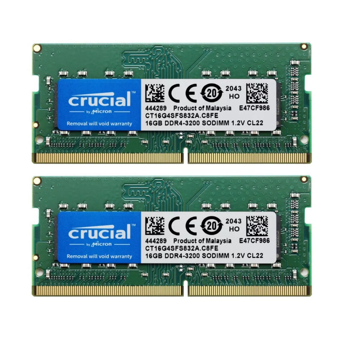 Crucial Ram 8GB 16GB 32GB DDR4 3200mhz SODIMM CL22 1.2V 260Pin Laptop  Memory LOT