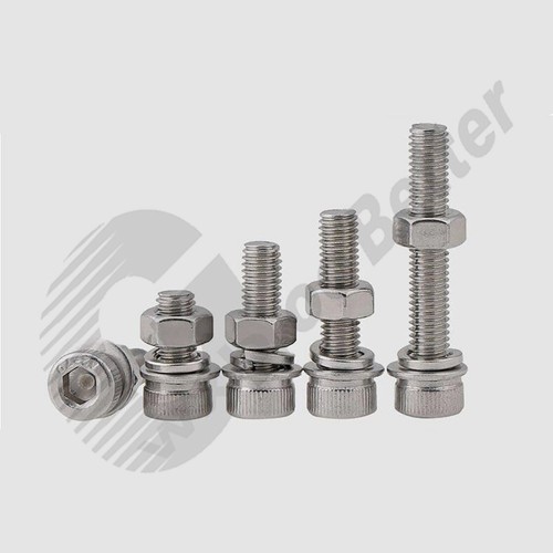 M2 M2.5~M8 Socket Head Cap A2 Stainless Steel Screws Bolt Hex Nut Washer Set - Picture 7 of 11