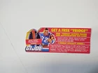 GI JOE GET A FREE FRIDGE ORDER FORM Vintage Action Figure Promo 1986
