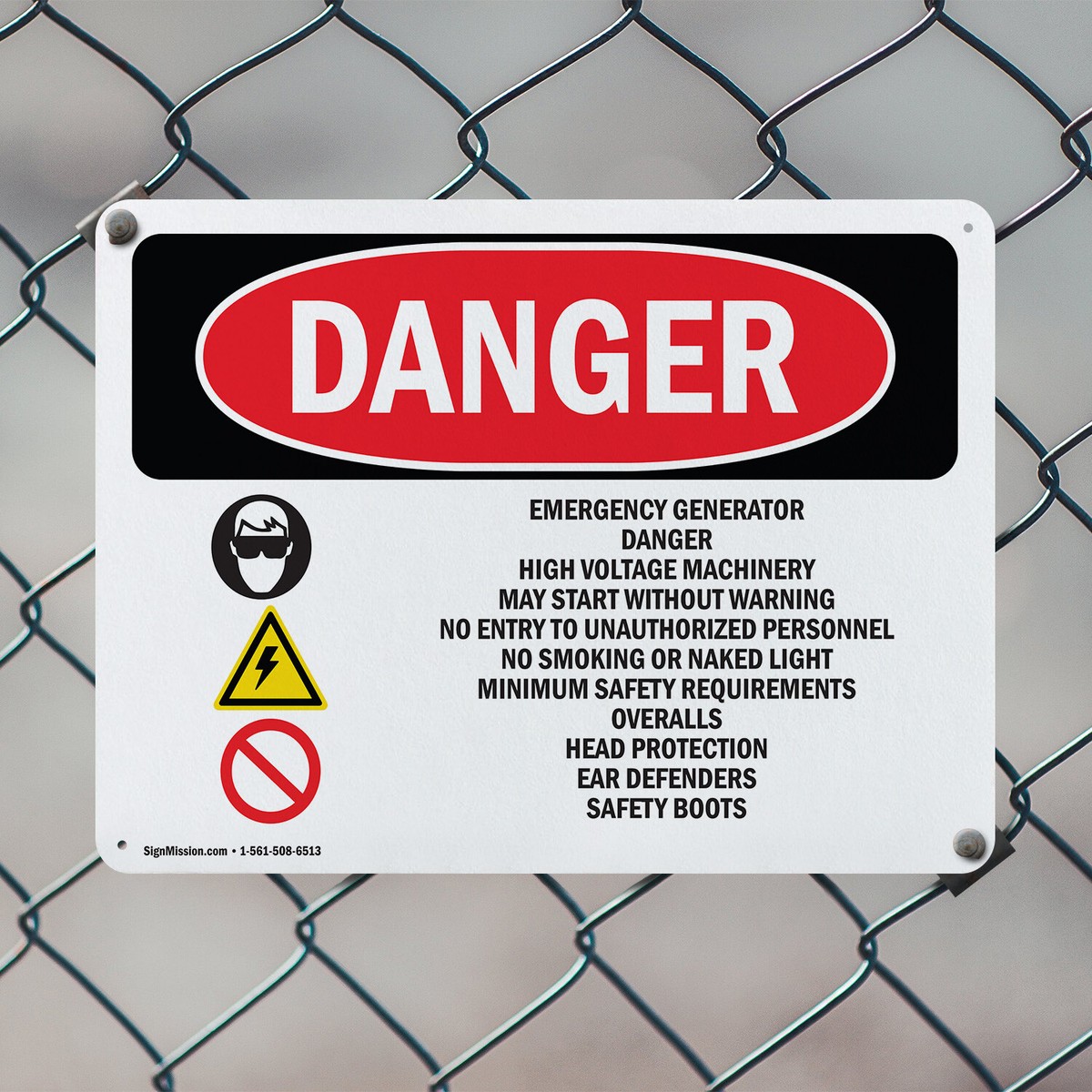 Backup Generator Sticker Utility Warning Decal Danger Backup Generator Warning Decal - 8 Inch ...