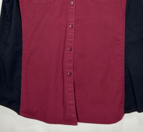 Harley Davidson Women's Top sz Lg Berry & Black Short Sleeve Embroidered Logo - Picture 4 of 11