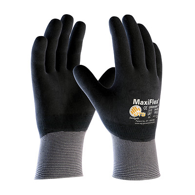 PIP 34-876 ATG MaxiFlex Ulitimate Fully Nitrile Coated Nylon Gloves 3 pair M