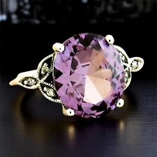 VICTORIAN STYLE SIMULATED ALEXANDRITE 925 STERLING SILVER FILIGREE RING   1173