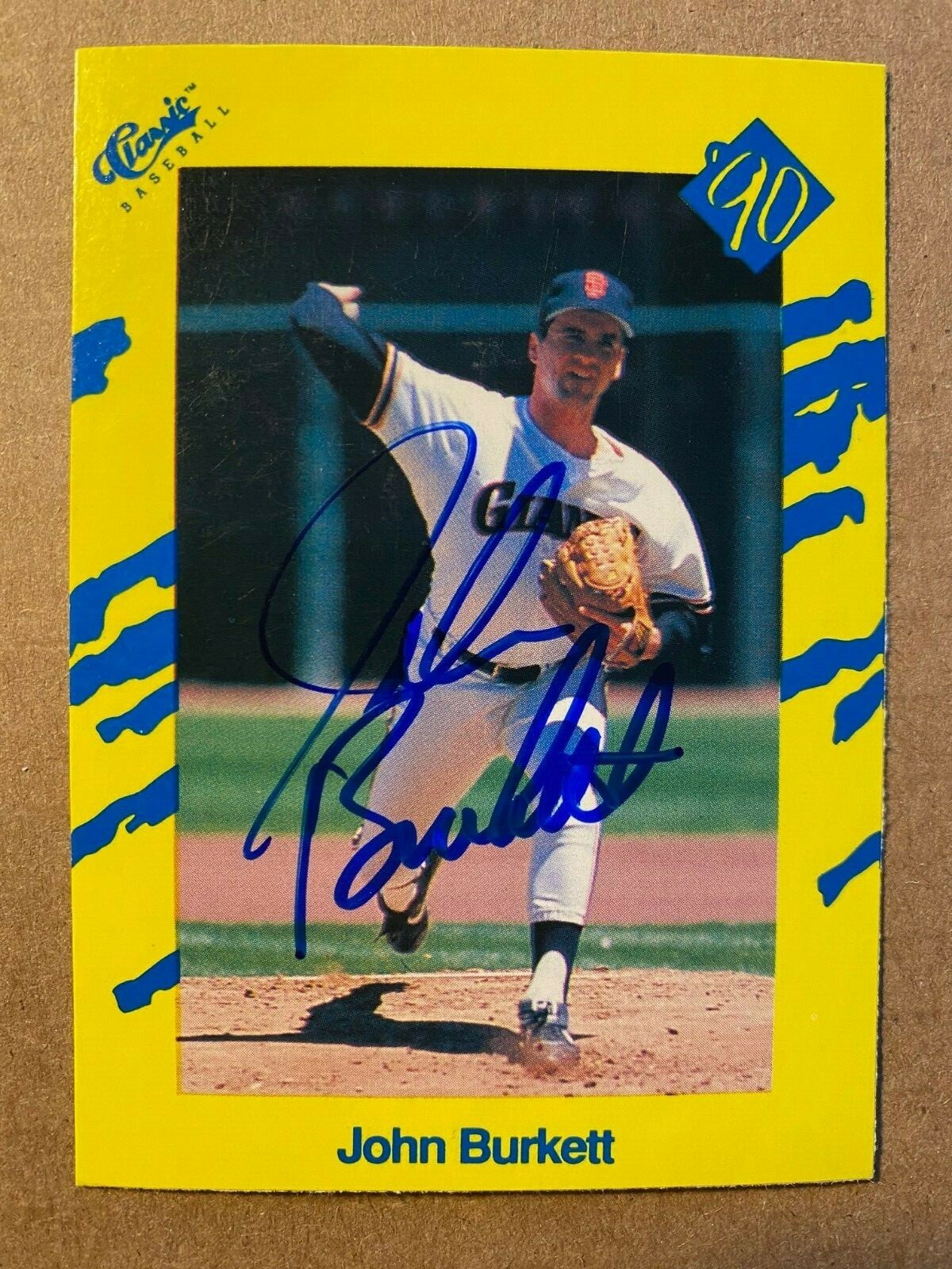 JOHN BURKETT AUTO 1990 Classic Update Yellow T6 AUTOGRAPH SAN FRANCISCO GIANTS eBay