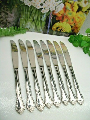 8   Estia   CASCADE   Stainless Steel  8 5/8''  Solid Flat Handle Dinner Knives