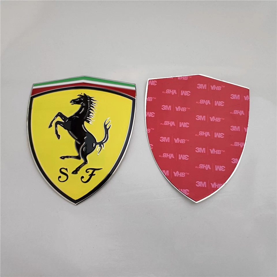 For Ferrari 360 365 430 458 488 612 California Fender Shield Badge Emblem Set - Image 3 of 3