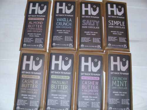 Hu Chocolate Bars 8 Pack Variety Vegan Paleo Organic Dark ----
