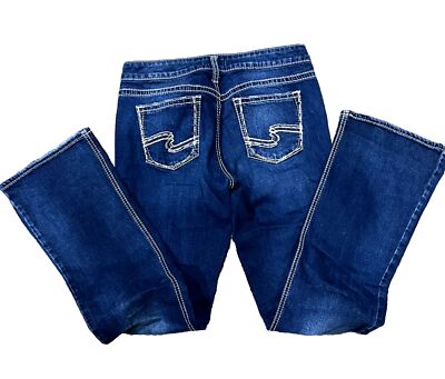 Silver Jeans Womens W29/L35 Blue Denim Suki Bootcut