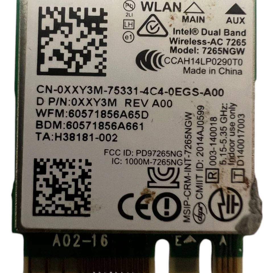 Intel Dual Band Wireless-AC 7265 WLAN Karte - 7265NGW - P/N: 0XXY3M - Bild 4 von 4
